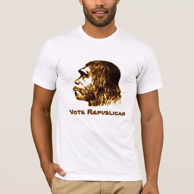 Neanderthal-"Abstimmungs-Republikaner-" Shirt (Vorderseite)