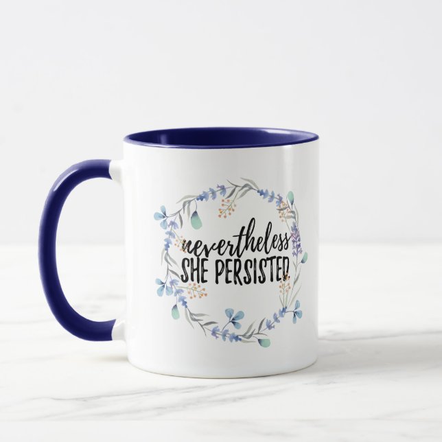 Néanmoins elle a persisté tasse à deux tons (Gauche)