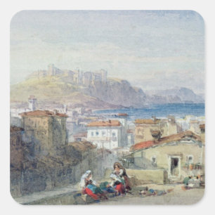 Neapel, 19. Jahrhundert; Aquarell; Quadratischer Aufkleber