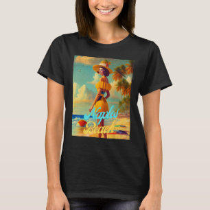 Neapel Beach Florida Parasdise Schöne Frau T-Shirt