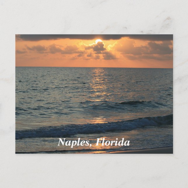 Neapel Beach, Florida Sunset Postkarte (Vorderseite)