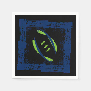 Neapel: Blau/Grün/Schwarz-Coctail Serviette