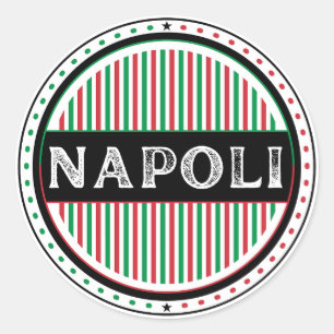 Neapel City Pride Emblem – Italienische Identität Runder Aufkleber