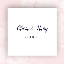 Neapel, ein modernes weißes Hochzeitspapier der Ma Serviette