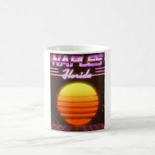 Neapel Florida 1980er Reiseplakat Kaffeetasse