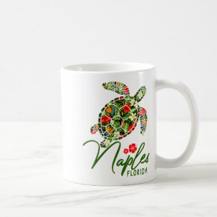 Neapel Florida Meeresschildkröte Tropischer Hibisk Kaffeetasse