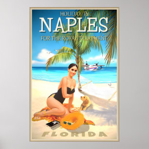 Neapel Florida Reiseplakat Princess Beach Royal Poster