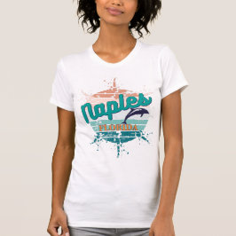 Neapel Florida Retro Vintag explodierender Sonnenu T-Shirt