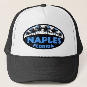 Neapel Florida schwarz blaue Palmen Truckerkappe