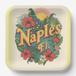 Neapel Florida träumend Pappteller