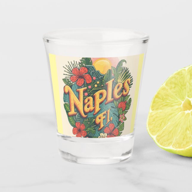 Neapel Florida träumend Schnapsglas (Vorderseite)