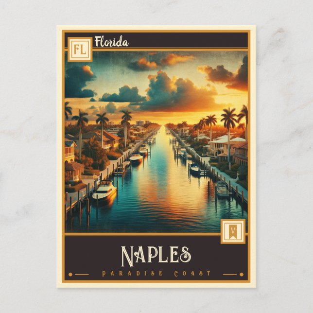 Neapel, Florida | VINTAG Postkarte (Vorderseite)