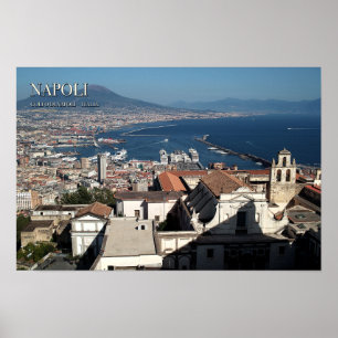 Neapel Golf von Neapel Vesuv Reise Wandkunst Poster