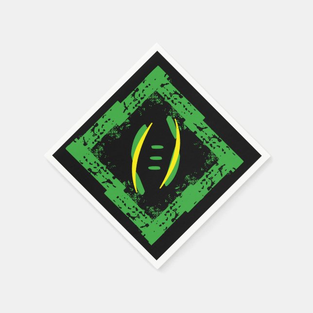 Neapel (grün/gelb/schwarz) serviette (Ecke)