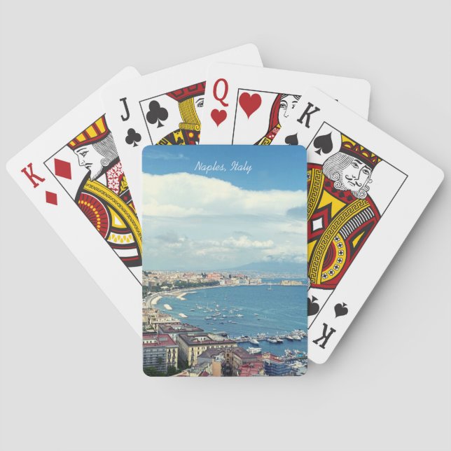 Neapel Italien Foto Küstenlinie Spielkarten (Rückseite)