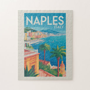 Neapel Italien Illustration Reise Kunst Vintage