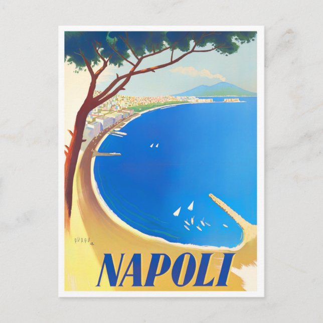 Neapel Italien Jahrgänge Reisen Postkarte (Vorderseite)