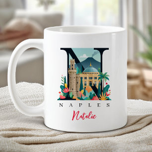 Neapel Italien Monogramm Buchstabe N Personalisier Kaffeetasse