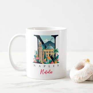 Neapel Italien Monogramm Buchstabe N Personalisier Kaffeetasse