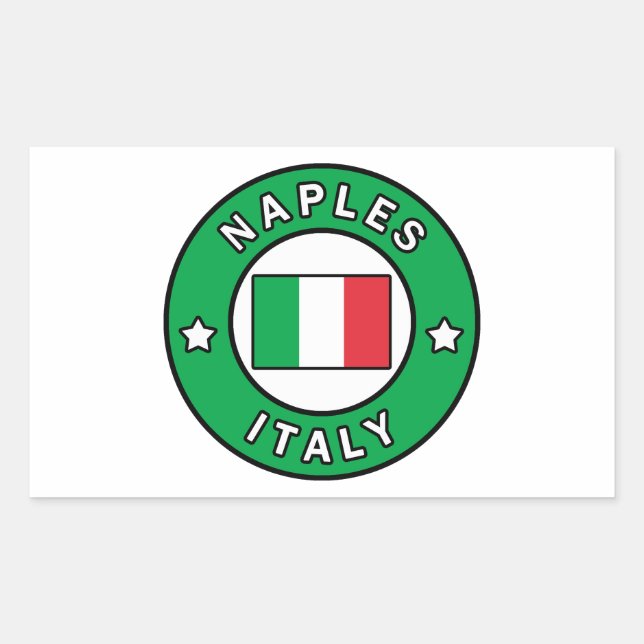 Neapel Italien Rechteckiger Aufkleber (Vorderseite)