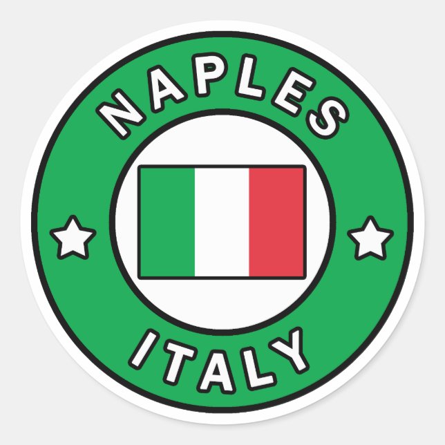 Neapel Italien Runder Aufkleber (Vorderseite)
