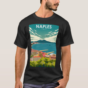 Neapel Italien Vintag Farbenfrohe Minimal Retro Re T-Shirt
