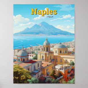 Neapel Italien Vintage Travel Poster