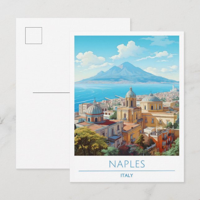 Neapel Italien Vintage Travel Postkarte (Vorne/Hinten)