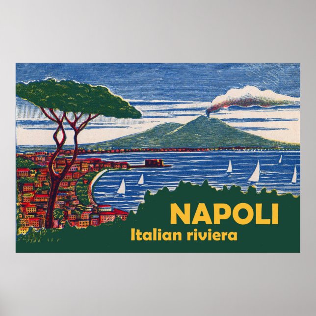 Neapel, italienische Riviera Poster (Vorne)