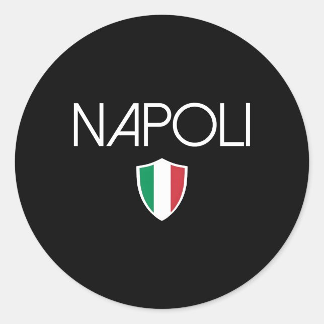 Neapel Jersey Italienische Flagge Neapel Italien Runder Aufkleber (Vorderseite)