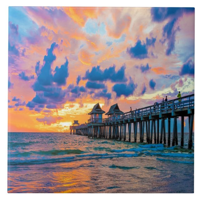 Neapel Pier, Florida Fliese (Vorderseite)