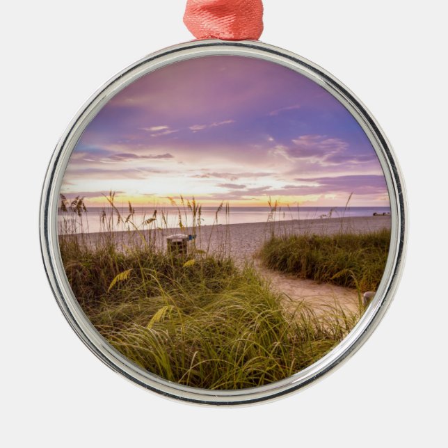 Neapel-Strand Florida Ornament Aus Metall (Vorne)