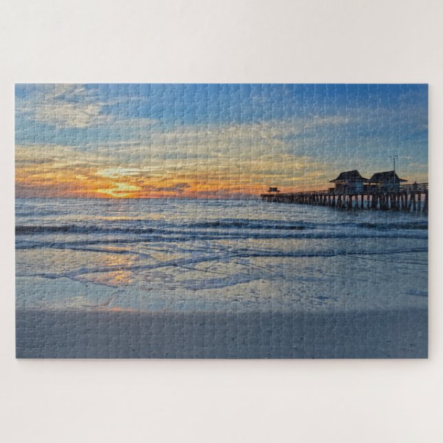 Neapel-Strand, Florida, Pier am Sonnenuntergang (Horizontal)