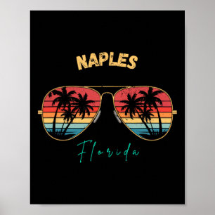 Neapel-Strand Florida Souvenir Surfbrett Poster