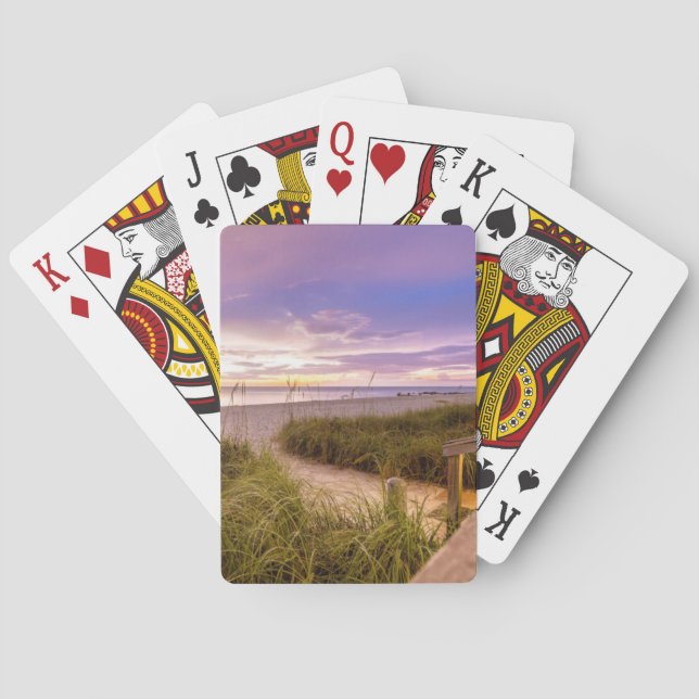Neapel-Strand-Ufer und ruhiger Ozean | Florida Spielkarten (Rückseite)
