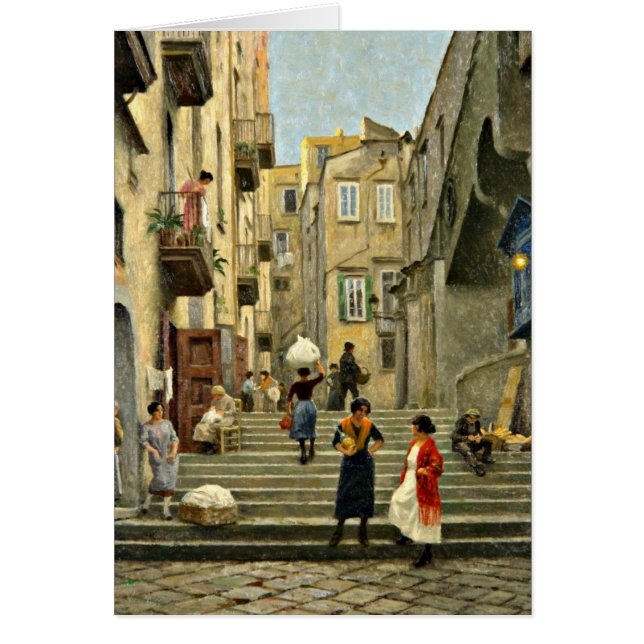 Neapel Street Scene - Paul G. Fischer-Malerei (Vorne)