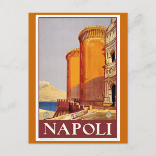 "Neapel" Vintage-Reiseposter Postkarte