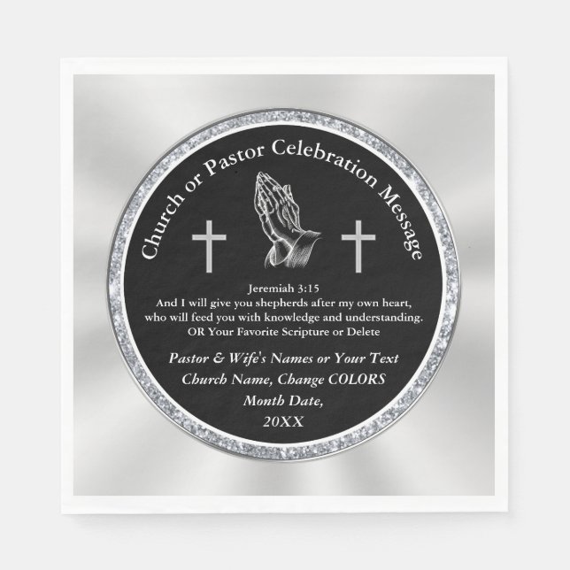 Neapel zum personalisierten Kirchenjubiläum, Dein  Serviette (Vorderseite)