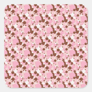 Neapolitan Dots 01-Lt Pink-Square Stickers