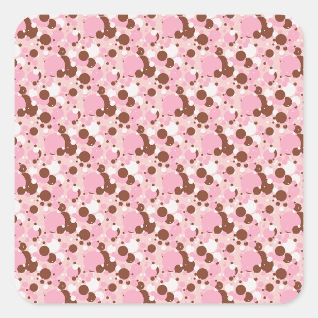 Neapolitan Dots 01-Lt Pink-Square Stickers (Vorderseite)
