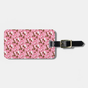 Neapolitan Dots 02 Pink Dark-LUGGAGE TAG Gepäckanhänger