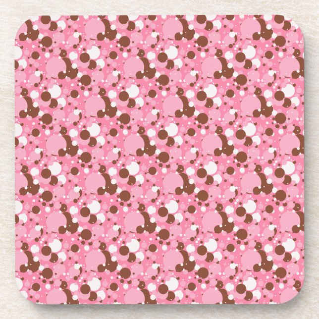 Neapolitan Dots 02 Rosa Dark-UNTERSETZER SET Untersetzer (Vorderseite)