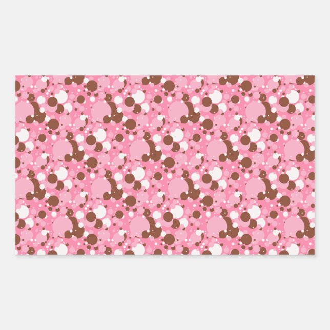 Neapolitan Dots 02 Rosa DunkelRECTANGULAR STICKERS (Vorderseite)