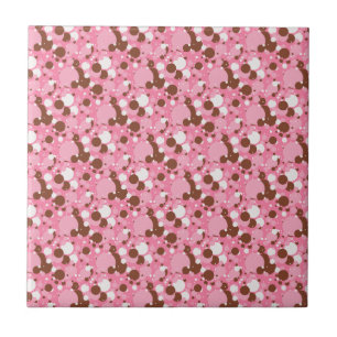 Neapolitan Dots 02 Rosa, dunkle KERAMIK TILE Fliese