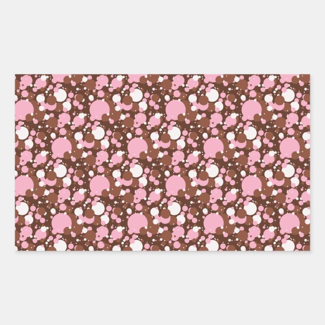 Neapolitan Dots 03 Braun M-RECTANGULAR STICKERS (Vorderseite)