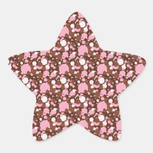 Neapolitan Dots 03 Brown M-STAR SHAPED STICKERS