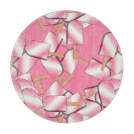 Neapolitan Ice Cream Bars-Straw-Van Cutting Board Schneidebrett