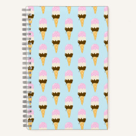 Neapolitan Ice Cream Cone Pattern Notizbuch