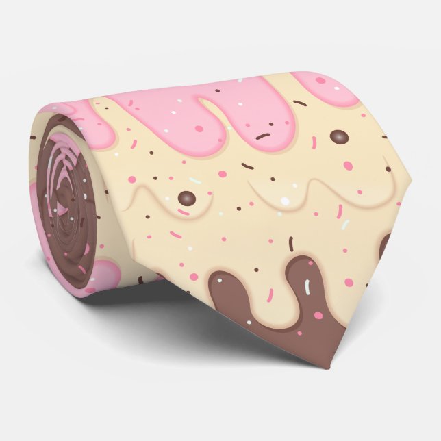 Neapolitan Ice Cream Krawatte (Gerollt)