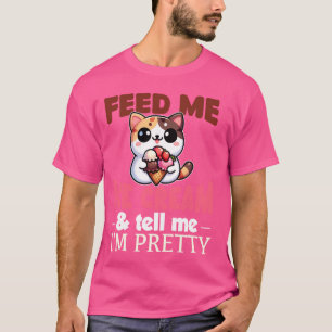 Neapolitan Ice Cream Women Schokolade Vanille Stro T-Shirt